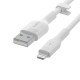 Belkin CAA008BT3MWH câble USB 3 m USB A USB C/Lightning Blanc