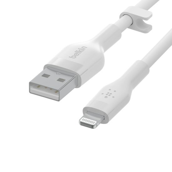 Belkin CAA008BT1MWH câble USB 1 m USB A USB C/Lightning Blanc