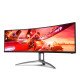 AOC AG493UCX2 écran PC 49" 5120 x 1440 pixels Quad HD LED Noir, Rouge