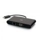 C2G Adaptateur multiport USB-C® vers HDMI®, VGA, USB-A, et RJ45 - 4K 30 Hz - Noir