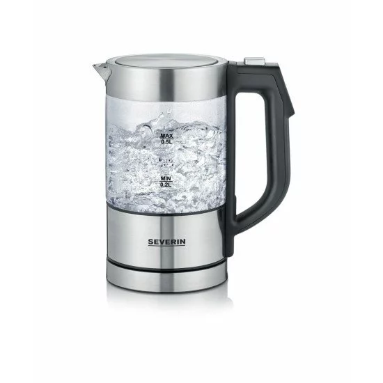 Severin WK 3458 bouilloire 0,5 L 1100 W Noir, Transparent