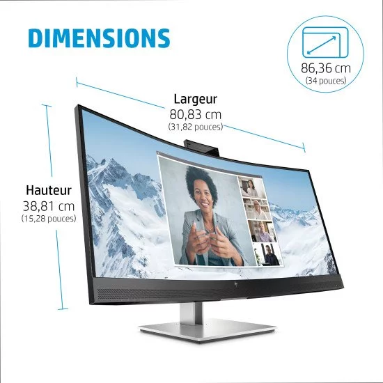HP E34m G4 écran PC 34" 3440 x 1440 pixels Wide Quad HD Noir HP E34m G4 écran PC 34" 3440 x 1440 pixels Wide Quad HD Noir