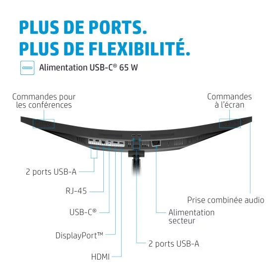 HP E34m G4 écran PC 34" 3440 x 1440 pixels Wide Quad HD Noir HP E34m G4 écran PC 34" 3440 x 1440 pixels Wide Quad HD Noir