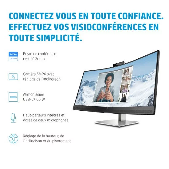 HP E34m G4 écran PC 34" 3440 x 1440 pixels Wide Quad HD Noir HP E34m G4 écran PC 34" 3440 x 1440 pixels Wide Quad HD Noir