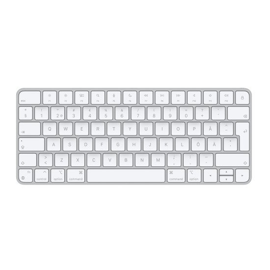 Apple Magic clavier USB + Bluetooth Finlandais, Suédois Aluminium, Blanc
