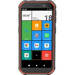 Olympia TREK 14 cm (5.5") Double SIM Android 10.0 4G USB Type-C 3 Go 32 Go 5000 mAh Noir, Orange