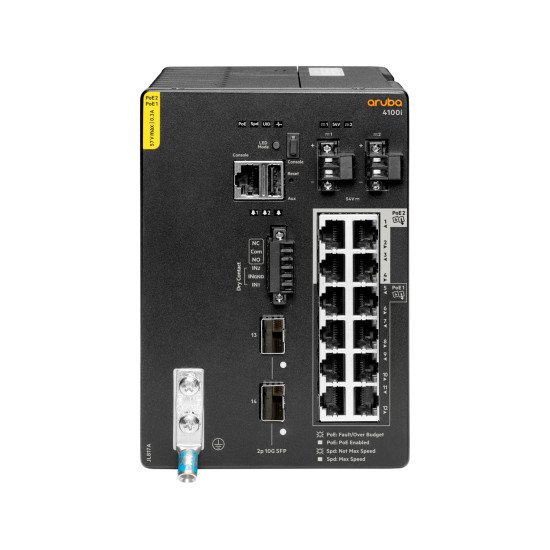 Aruba 4100i Géré L2 Gigabit Ethernet (10/100/1000) Connexion Ethernet POE 4U Noir