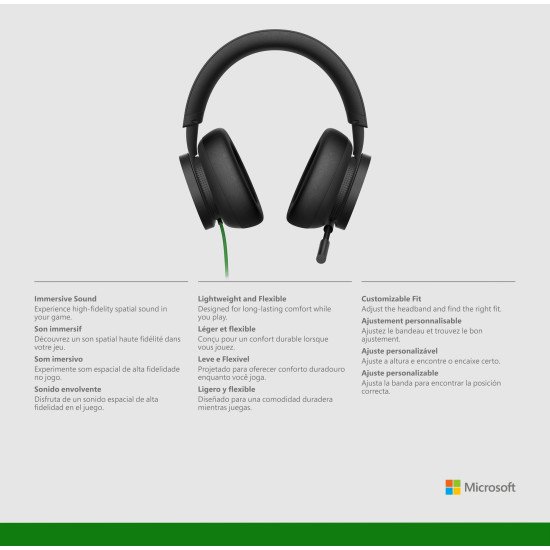 Microsoft Xbox Stereo Headset Casque Arceau Connecteur de 3,5 mm Noir