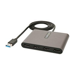 StarTech.com Adaptateur USB 3.0 vers 4x HDMI - Carte Vidéo & Graphique Externe - Convertisseur USB Type-A vers Quadruple Écran HDMI - 1080p 60Hz - Dongle Multi Écran USB A vers HDMI - Windows Uniquement StarTech.com Adaptateur USB 3.0 vers 4x HDMI - Carte Vidéo & Graphique Externe - Convertisseur USB Type-A vers Quadruple Écran HDMI - 1080p 60Hz - Dongle Multi Écran USB A vers HDMI - Windows Uniquement