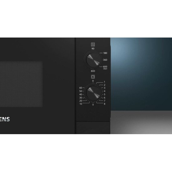 Siemens iQ300 FF020LMB2 micro-onde Sur toute la gamme Micro-onde simple 20 L 800 W Noir