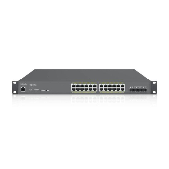 EnGenius ECS1528FP commutateur réseau Géré L2 Gigabit Ethernet (10/100/1000) Connexion Ethernet POE 1U Noir