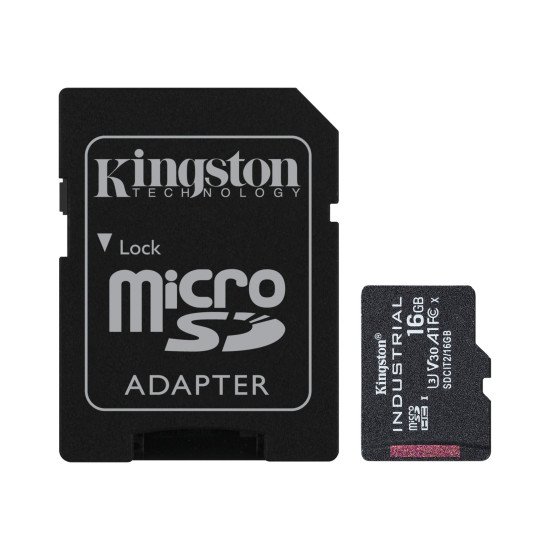 Kingston Technology Industrial mémoire flash 16 Go MicroSDHC UHS-I Classe 10