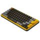 Logitech POP Keys Wireless Mechanical Keyboard With Emoji Keys clavier RF sans fil + Bluetooth AZERTY Français Noir, Gris, Jaune