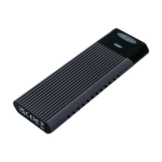 Origin Storage OSEC512NVME lecteur à circuits intégrés externe 512 Go Aluminium, Gris