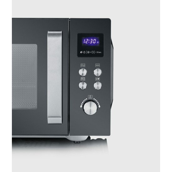 Severin MW 7763 micro-onde Comptoir Micro-ondes grill 25 L 900 W Noir, Acier inoxydable