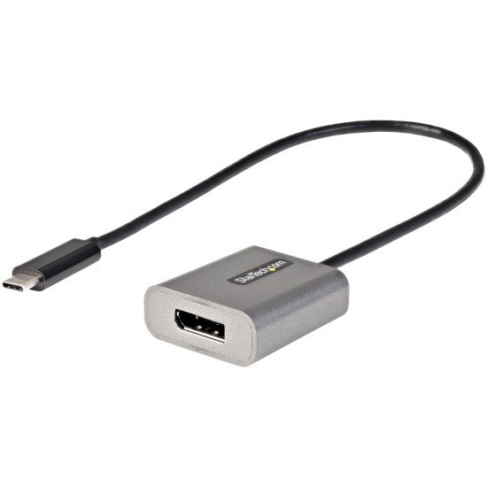 StarTech.com Adaptateur USB C vers DisplayPort - Dongle USB-C 8K/4K 60Hz vers DisplayPort 1.4 - Convertisseur Graphique USB Type-C vers Écran DP - Compatible Thunderbolt 3 - Câble Intégré 30cm