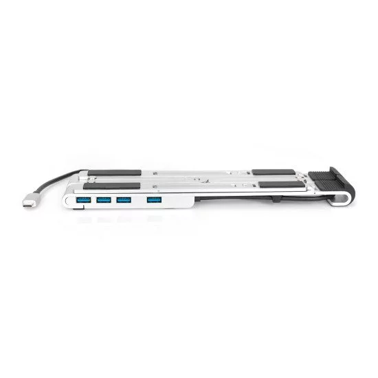 Digitus Support réglable pour ordinateur portable avec hub USB-C™ intégré, 5 ports Digitus Support réglable pour ordinateur portable avec hub USB-C™ intégré, 5 ports