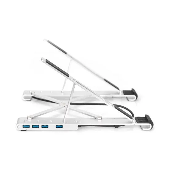 Digitus Support réglable pour ordinateur portable avec hub USB-C™ intégré, 5 ports Digitus Support réglable pour ordinateur portable avec hub USB-C™ intégré, 5 ports
