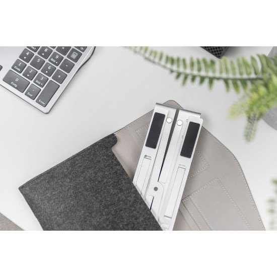 Digitus Support réglable pour ordinateur portable avec hub USB-C™ intégré, 5 ports