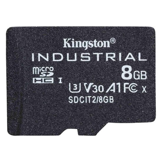 Kingston Technology Industrial mémoire flash 8 Go MicroSDHC UHS-I Classe 10