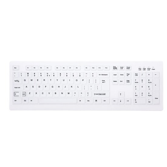 CHERRY AK-C8100F-FU1-W/US clavier RF sans fil QWERTY Anglais américain Blanc