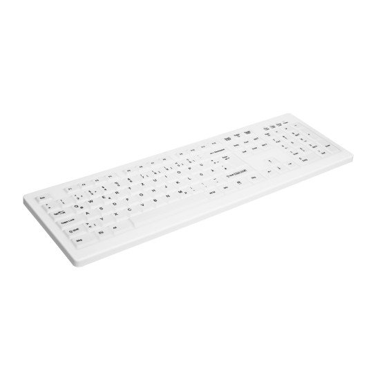 CHERRY AK-C8100F-FU1-W/US clavier RF sans fil QWERTY Anglais américain Blanc