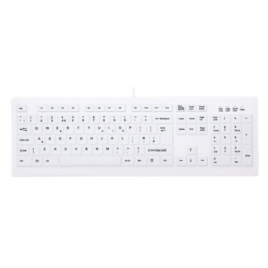 CHERRY AK-C8100F-U1-W/UK clavier USB QWERTY Anglais britannique Blanc