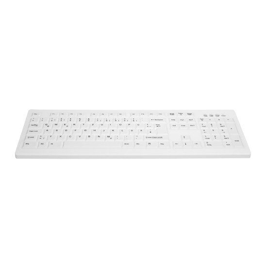 CHERRY AK-C8100F-U1-W/BE clavier USB AZERTY Belge Blanc