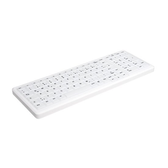 CHERRY AK-C7000 clavier FR sans fil +USB QWERTY Anglais américain Blanc