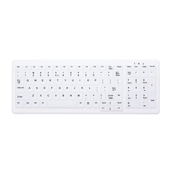 CHERRY AK-C7000 clavier FR sans fil +USB QWERTY Anglais américain Blanc