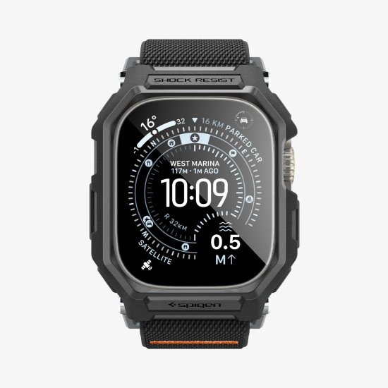 Spigen Lite Fit Pro Boîtier + bracelet Noir Polyuréthane thermoplastique (TPU)
