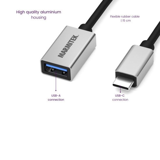 Marmitek Connect USB C vers USB-A - Adaptateur USB-C vers USB