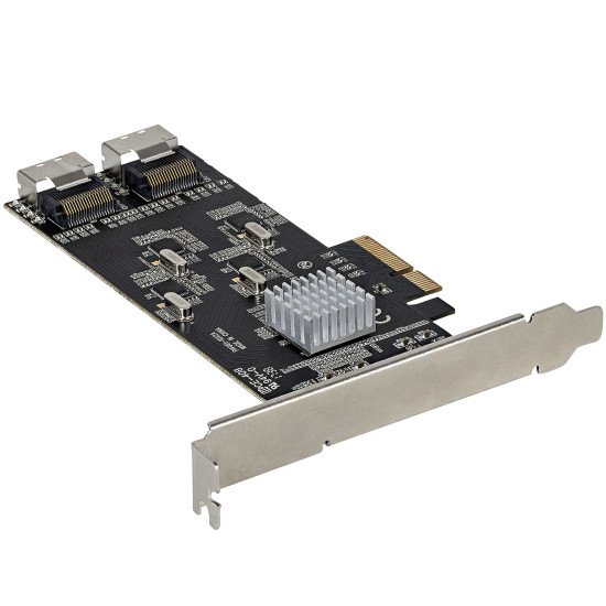 StarTech.com Carte Contrôleur SATA PCIe 8 ports - Carte Extension SATA PCI Express 6Gbps avec 4 Contrôleurs Hôte - Carte SATA PCIe - PCI-e x4 Gen 2 vers SATA III - SATA HDD/SSD