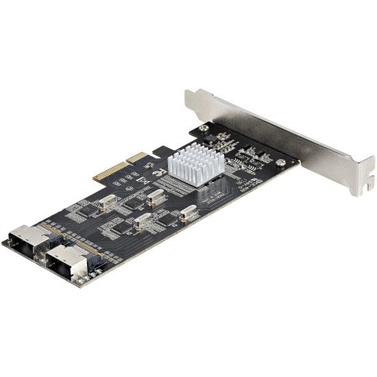 StarTech.com Carte Contrôleur SATA PCIe 8 ports - Carte Extension SATA PCI Express 6Gbps avec 4 Contrôleurs Hôte - Carte SATA PCIe - PCI-e x4 Gen 2 vers SATA III - SATA HDD/SSD