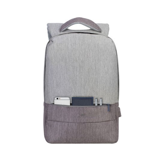 Rivacase 7562 sacoche d'ordinateurs portables 39,6 cm (15.6") Sac à dos Gris, Moka