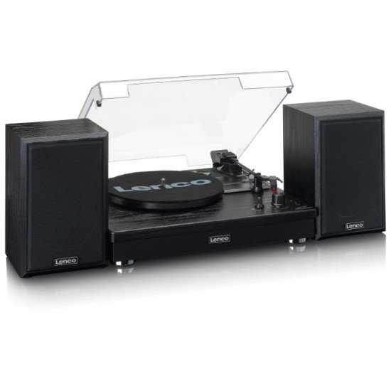 Lenco LS-101BK platine Tourne-disque entraîné par courroie Noir