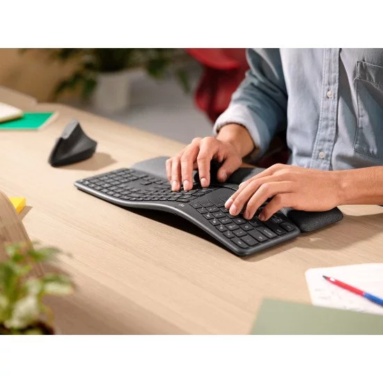 Logitech ERGO K860 for Business clavier Bureau Bluetooth Allemand Graphite Logitech ERGO K860 for Business clavier Bureau Bluetooth Allemand Graphite