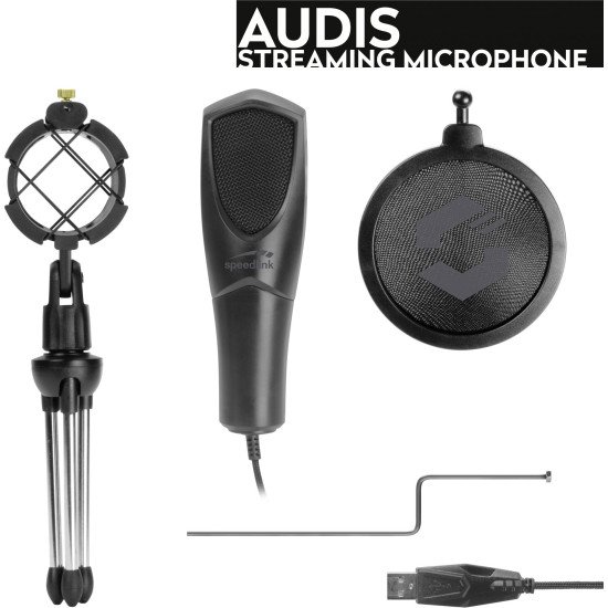 SPEEDLINK AUDIS Noir Microphone de table