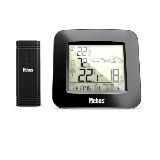 Mebus 40715 Funk-Wetterstation Noir Batterie