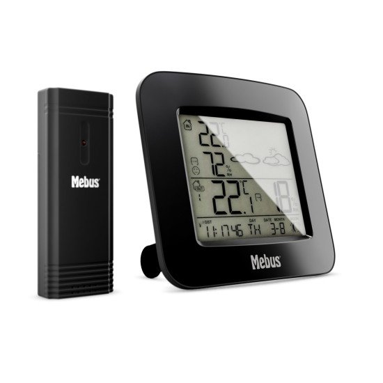 Mebus 40715 Funk-Wetterstation Noir Batterie