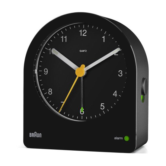 Braun BC22 Réveil à quartz Noir, Jaune