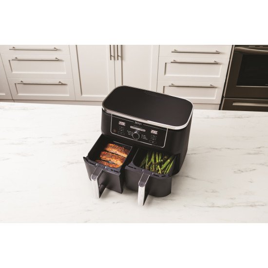 Ninja AF400EU friteuse Double 9,5 L Autonome 2470 W Friteuse d'air chaud Noir