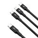 Baseus Rapid 3-in-1 câble USB 1,5 m USB A USB C/Micro USB A/Lightning Noir Baseus Rapid 3-in-1 câble USB 1,5 m USB A USB C/Micro USB A/Lightning Noir
