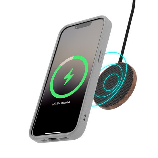 Woodcessories Bio Case MagSafe coque de protection pour téléphones portables 13,7 cm (5.4") Housse Gris