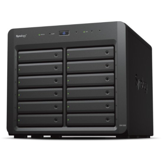 Synology DX1222 Boîtier de disques de stockage Boîtier disque dur/SSD Noir 2.5/3.5"