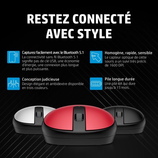 HP Souris Bluetooth rouge empire 240