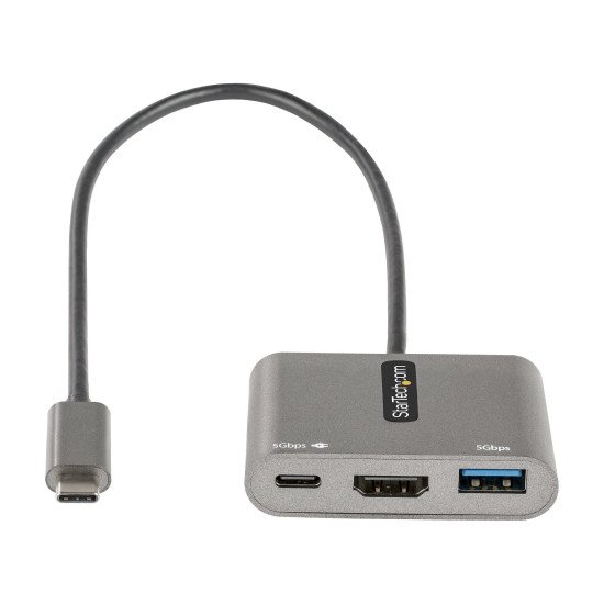 StarTech.com CDP2HDUACP2 station d'accueil Avec fil USB 3.2 Gen 1 (3.1 Gen 1) Type-C Gris