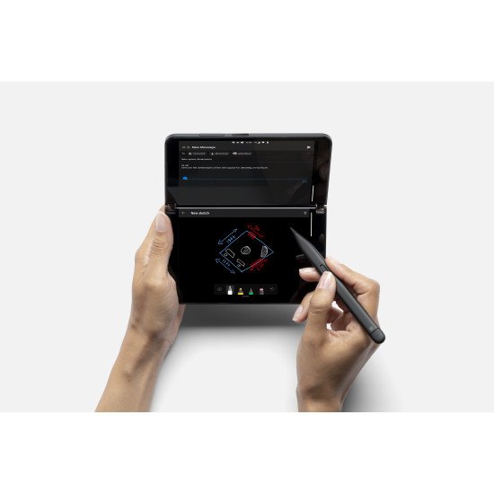 Microsoft Surface Duo 2 14,7 cm 5.8" Double SIM Android 11 5G USB Type-C 8 Go 256 Go 4449 mAh Noir