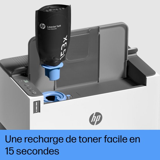 HP LaserJet Imprimante Tank 1504w, Noir et blanc, Imprimante pour Entreprises, Imprimer, Format compact; Éco-énergétique; Wi-Fi double fréquence