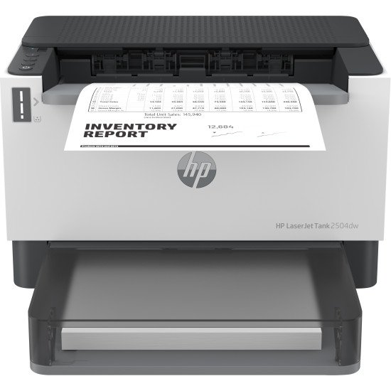 HP Imprimante LaserJet Tank 2504dw, Noir et blanc, Imprimante pour Entreprises, Imprimer, Impression recto-verso; Taille compacte; Éco-énergétique; Wi-Fi double fréquence